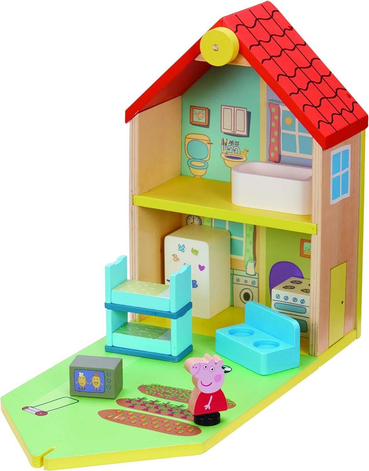 Дървена Къща на Peppa Pig Къщата на прасето Пепа Пиг с аксесоари