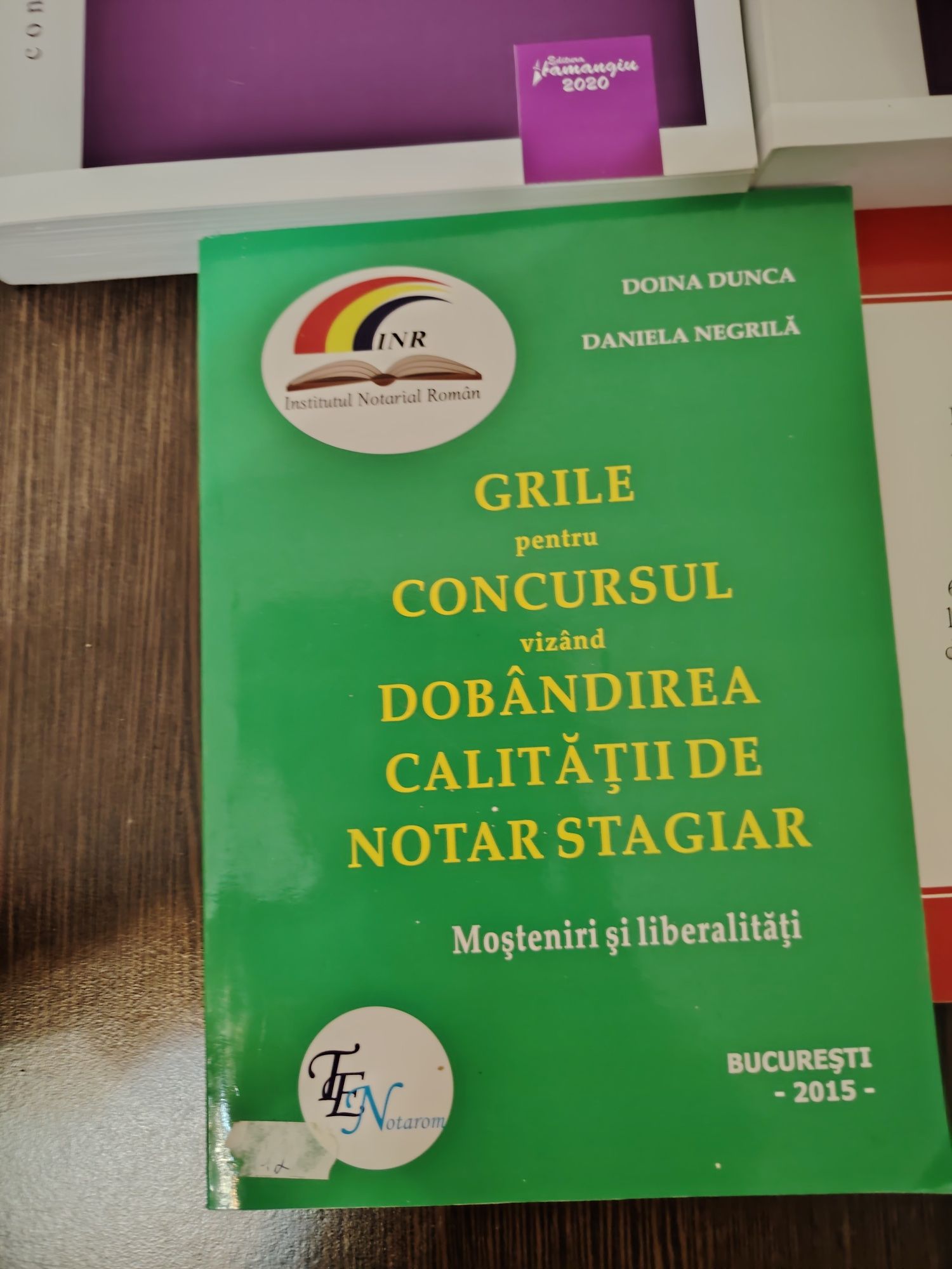 Cărți juridic stagiatura notariat