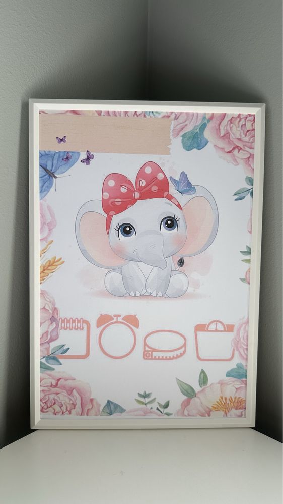 Бебешка визитка на пано или в рамка / персонализиран подарък
