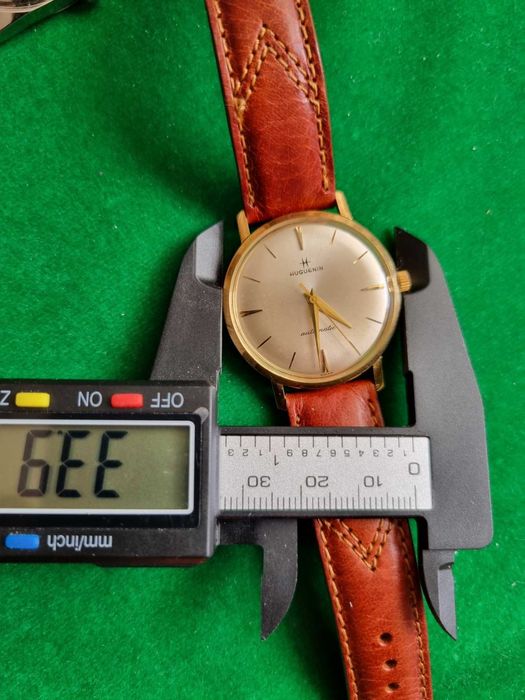 Swiss made Huguenin automatic, 14k aur masiv