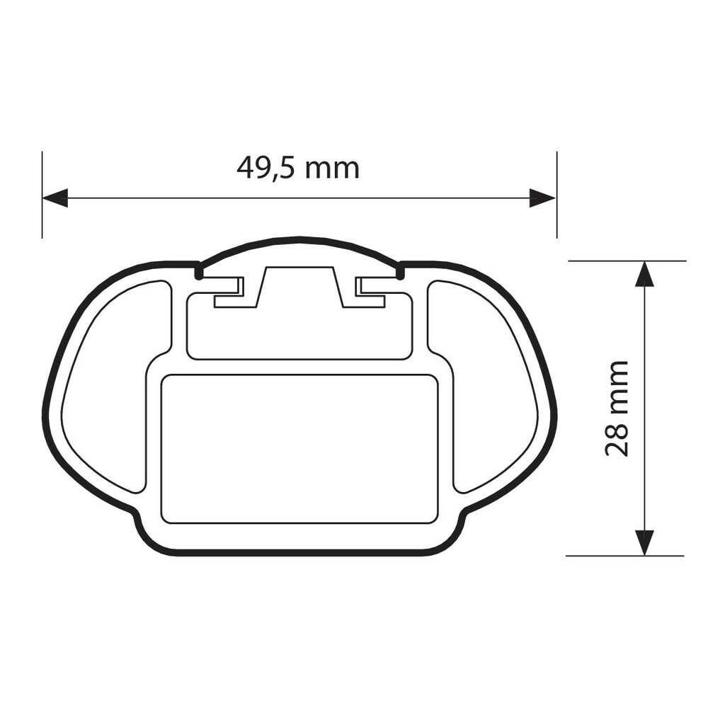 Алуминиеви напречни греди багажник NORDRIVE Alumia Rail M Evos RA