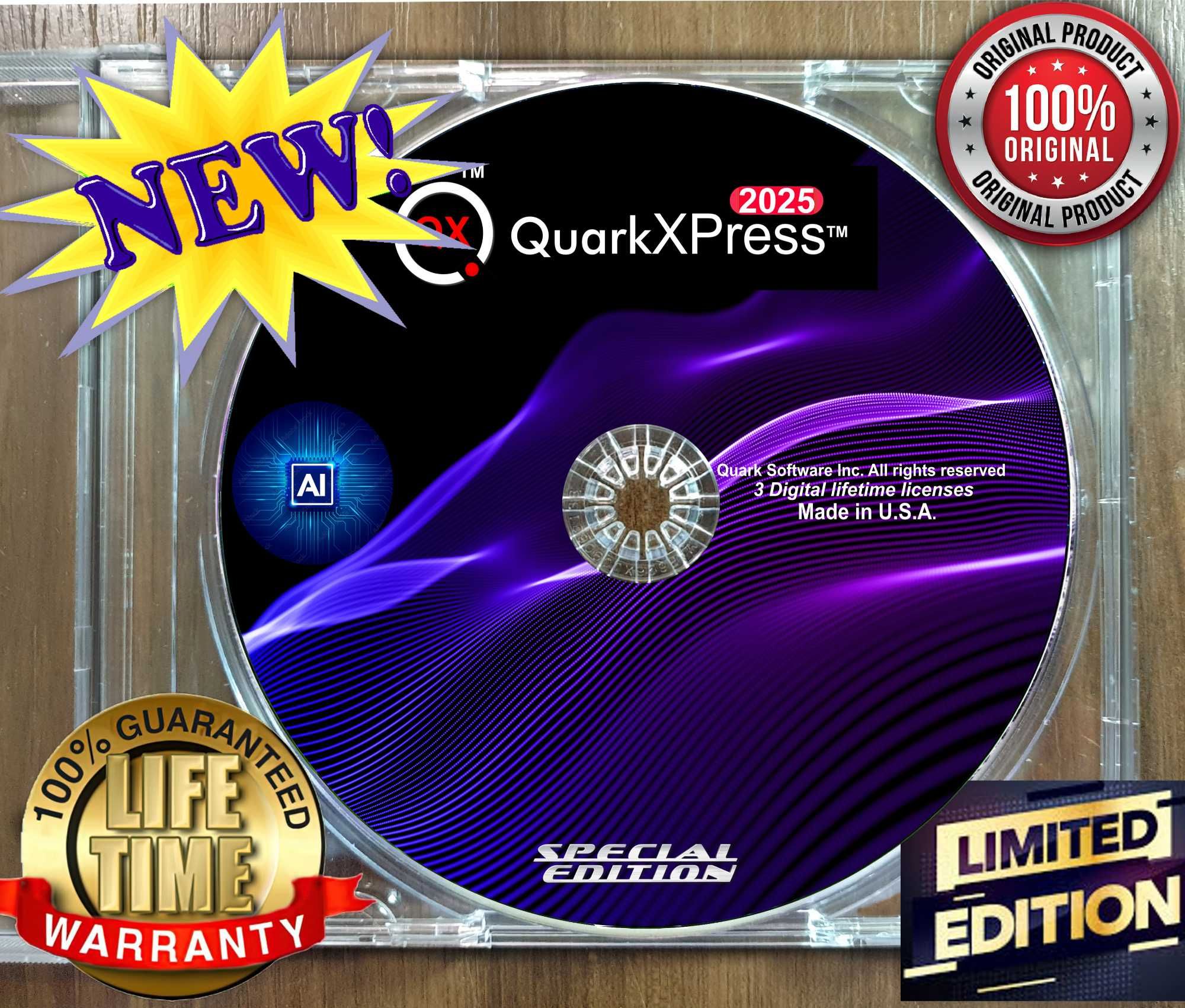 QuarkXPress 2025 – 3 Licențe Lifetime DVD Sigilat