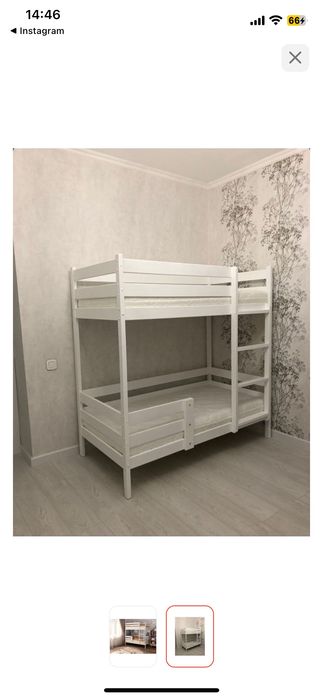 Продается 2-х ярусная кровать б/у , 1,90*80