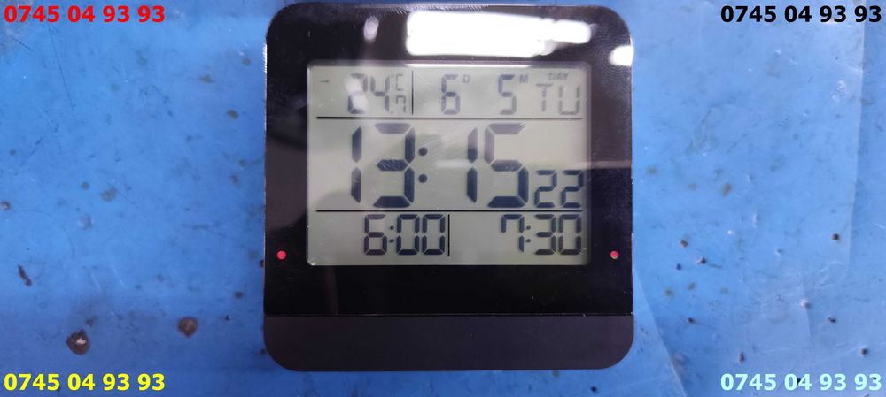 ceas bucatarie arata ora temperatura data si 2 alarme