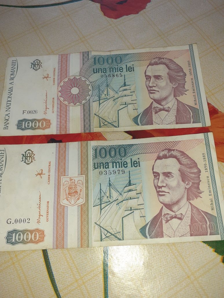 Vând bagnote de 1000 lei 1991