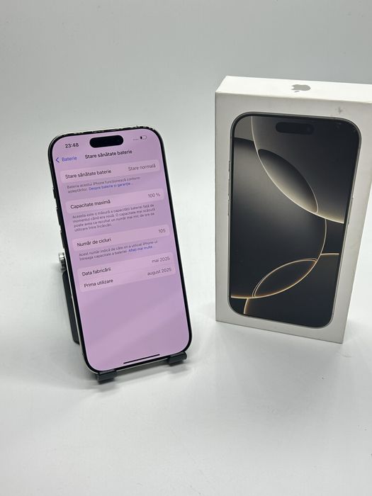 iPhone 16 PRO - 128Gb - APROAPE NOU - Bat 100% + Garantie 1 An