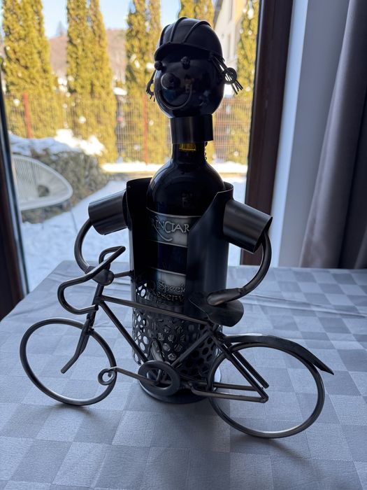 Suport sticla de vin biciclist