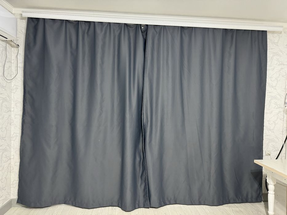 Шторы серые 380см
