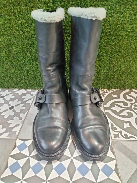 Cizme cu blana nr 35 piele naturala Barbara Bui
