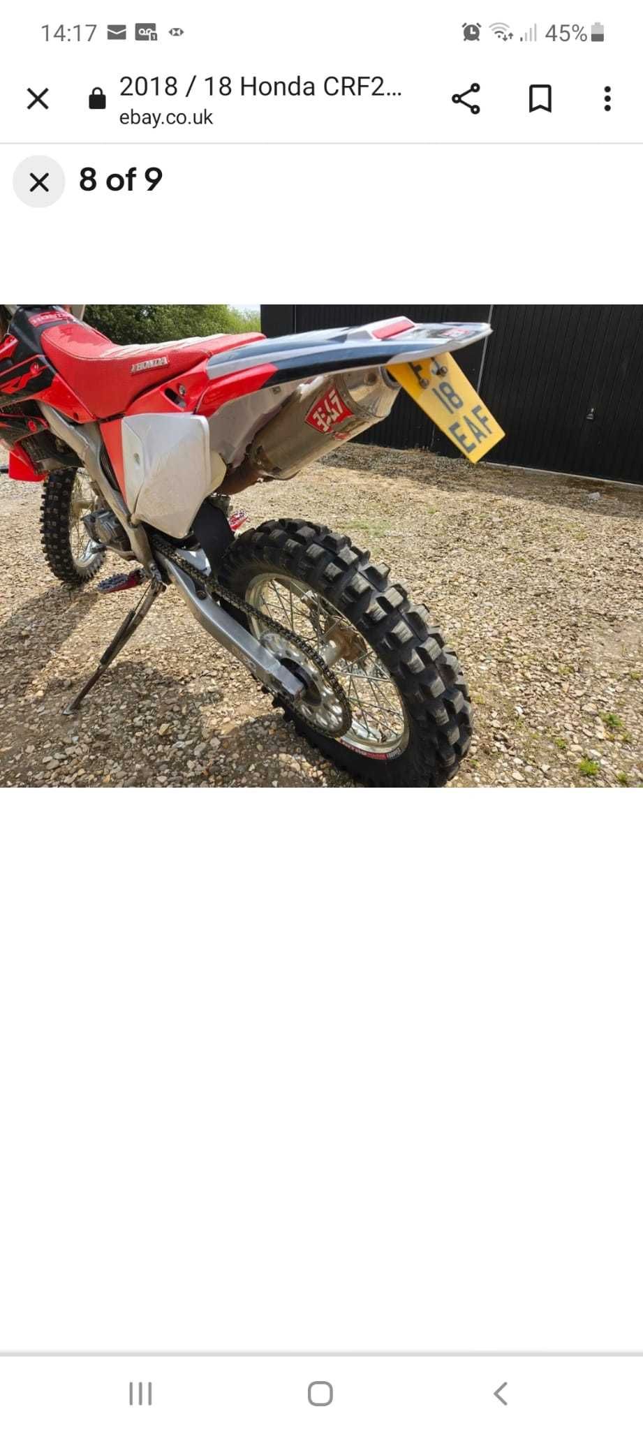 Honda crf 250x,enduro 2018