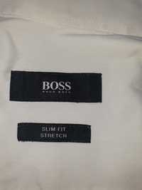 Vand cămașă originala Hugo  Boss alba slim fit, mar 38, fina, cambrata