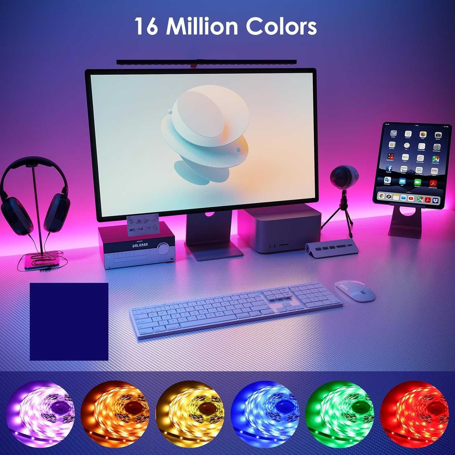 RGB LED лента HOVVIDA – 5 м, дистанционно + управление през приложение
