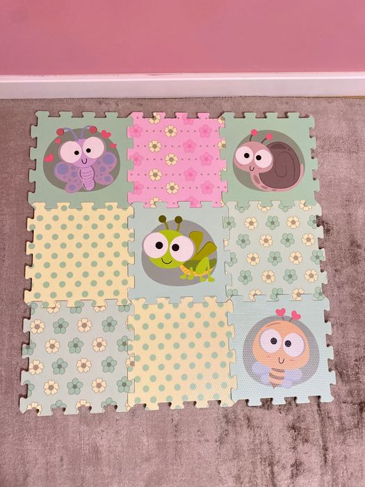 Термо килимче / Мек пъзел, 9 части Moni - Insect World