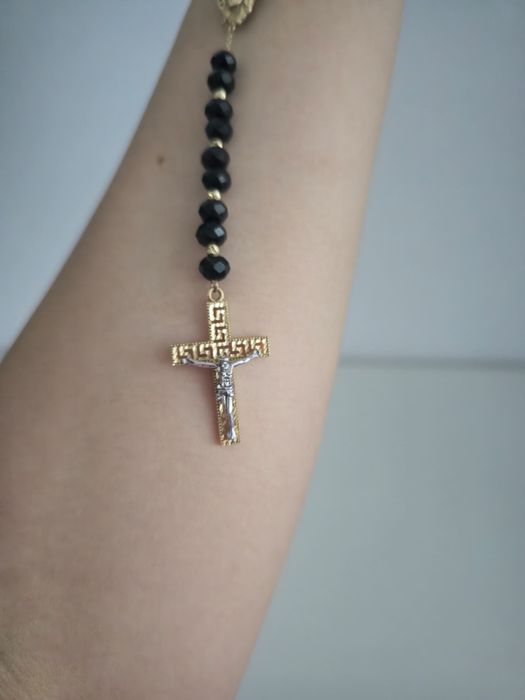 Lant aur Rosario cu pietre pretioase
