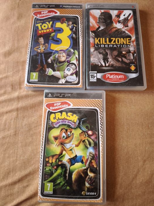 PSP games, Killzone, Toy story 3, Crash