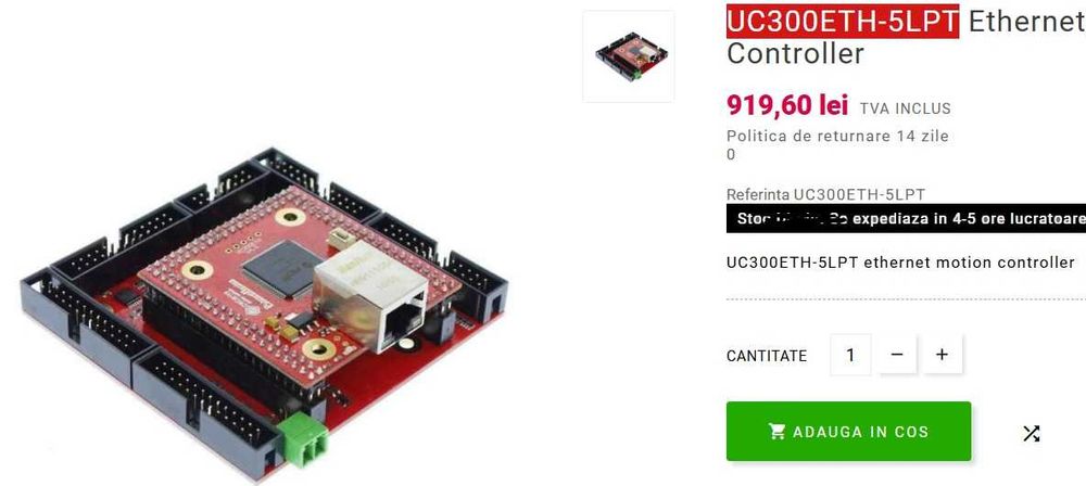 Mach 3 CNC ethernet motion controller