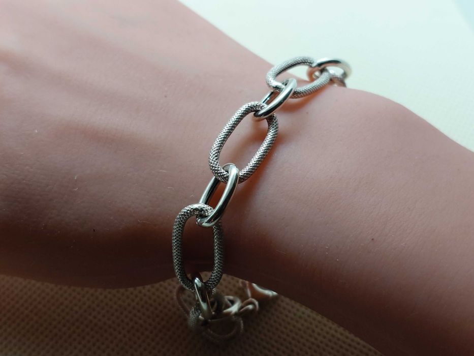 Brățară din argint cu zale ovale – nouă, nepurtată