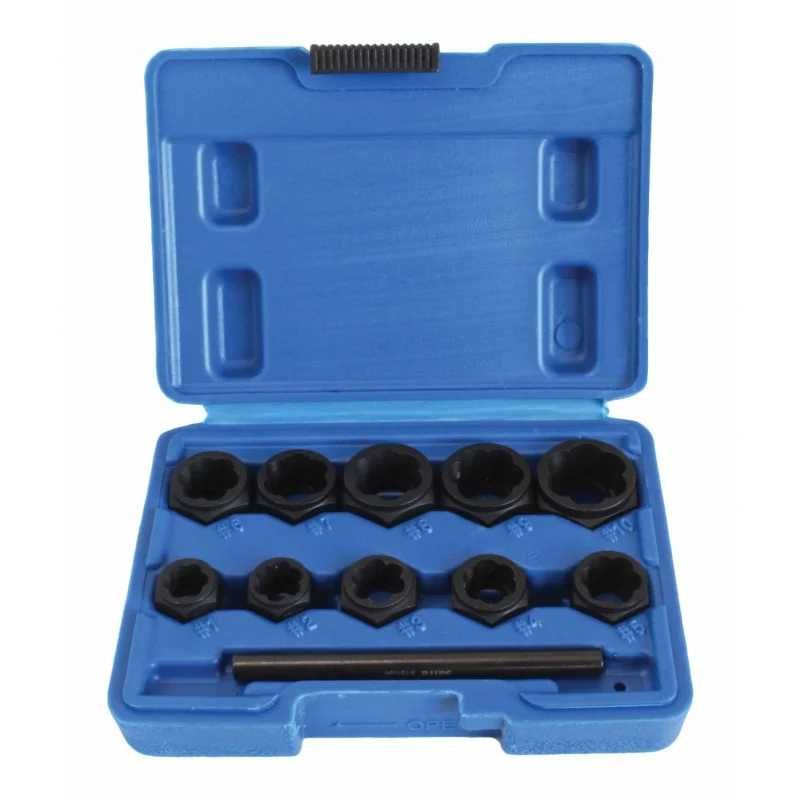 Set Tubulare Pentru  Suruburi Uzate 9-19MM 11 Piese, Material CR-MO