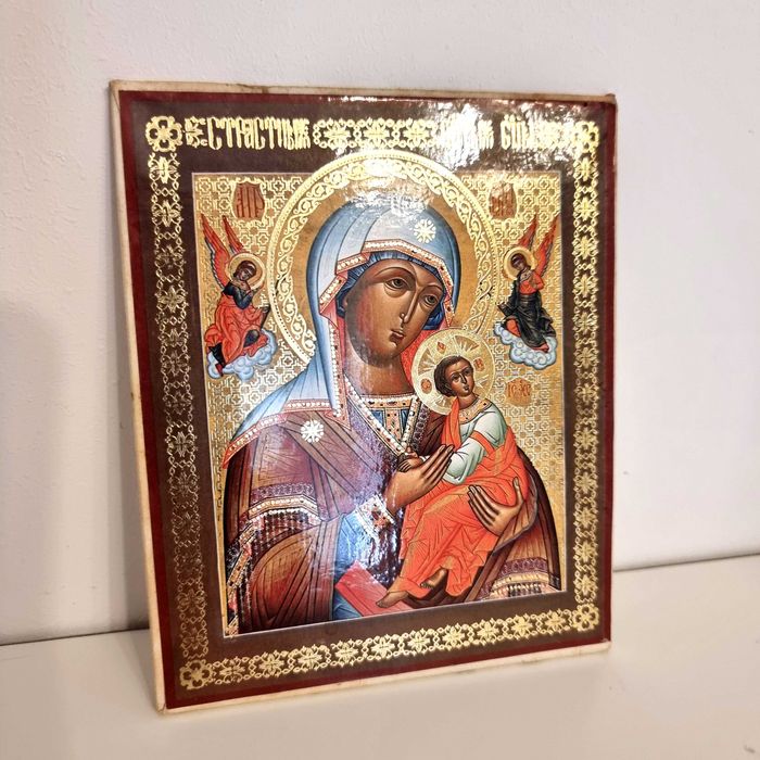 Icoana crestin ortodoxa cu Fecioara Maria si Pruncul Iisus