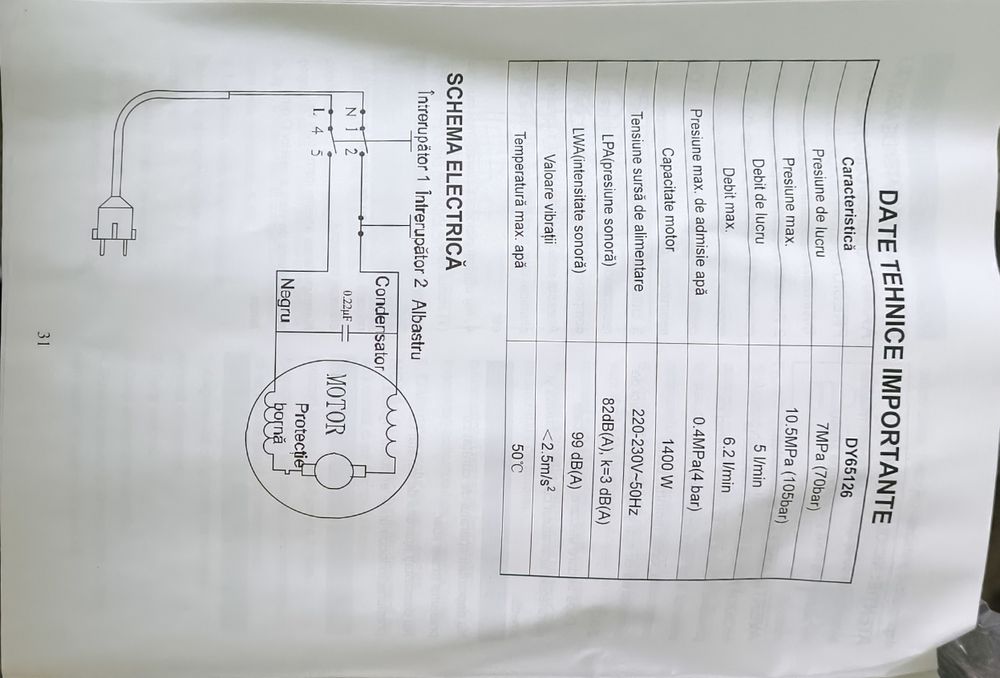 Vând aparat de spala cu presiune