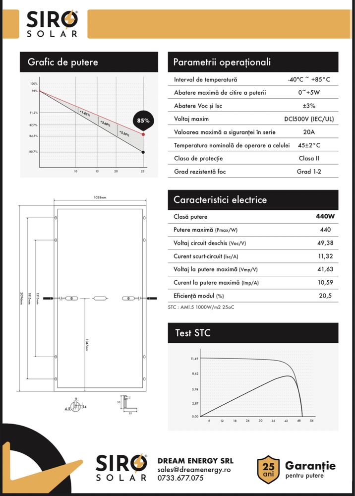 Panouri fotovoltaice 440W