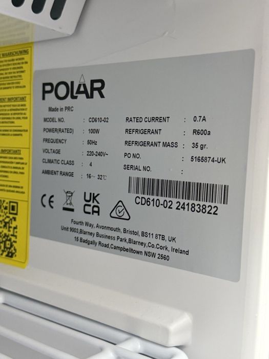 Мини бар/хладилник Polar C-Series 150Ltr
