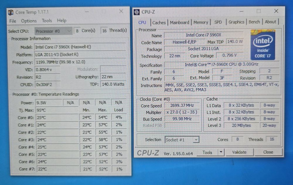 Procesor gaming Intel i7 5960X 3.5GHz 16CPUs lga 2011