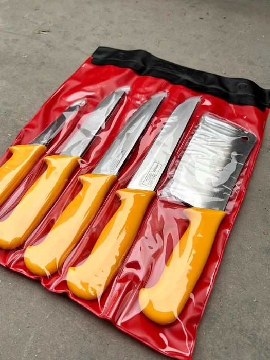 Комплект професионални месарски каспски ножове, 5 броя