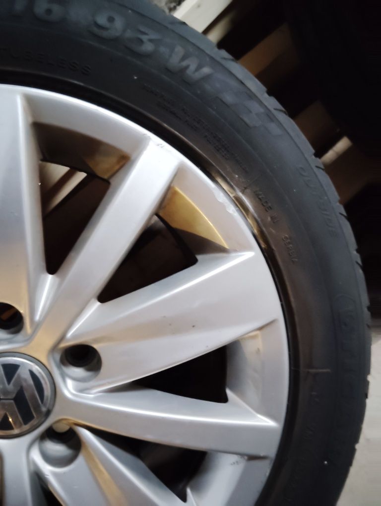 4 Roti aliaj VW Passat B7 Golf cauciucuri vară