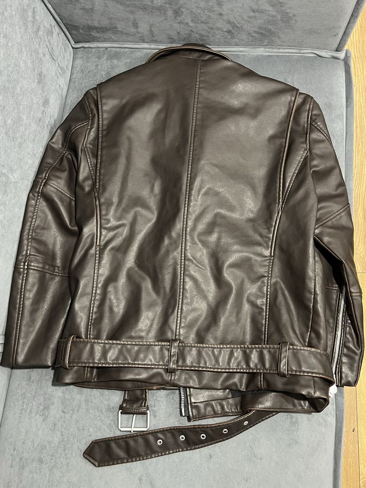 Куртка Zara новая кожаная косуха женская