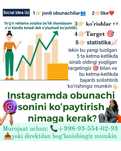 Instagramda va telegramda jonli va zararsiz obunachilar