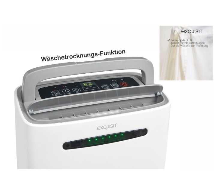 Влагоабсорбатор Exquisit за 35 m³ помещения,20l/24h, резервоар 5,5 l