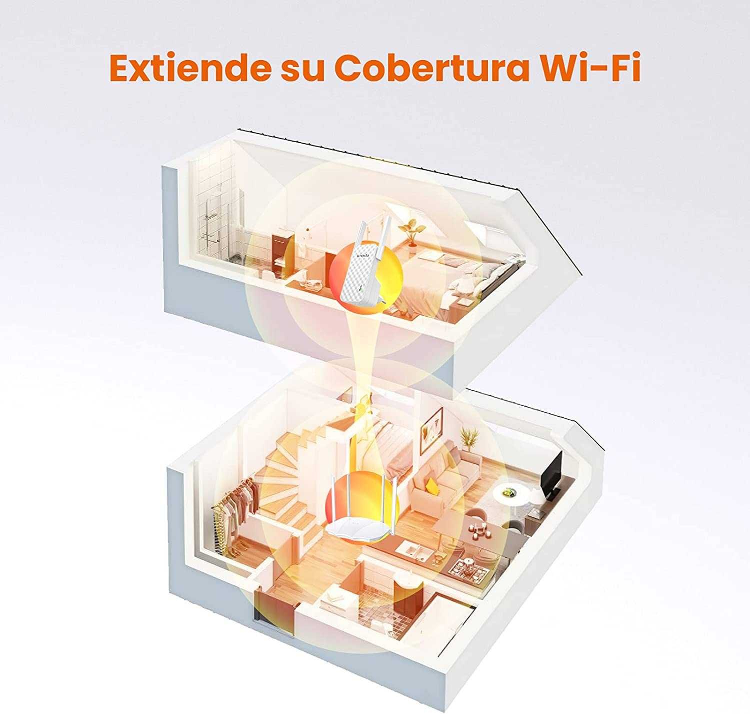 Безжичен удължител на WiFi покритие -RangeWireless Tenda A9, N300 Mbps