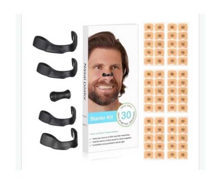 Kit 60 benzi nazale anti sforait, respiratie usoara