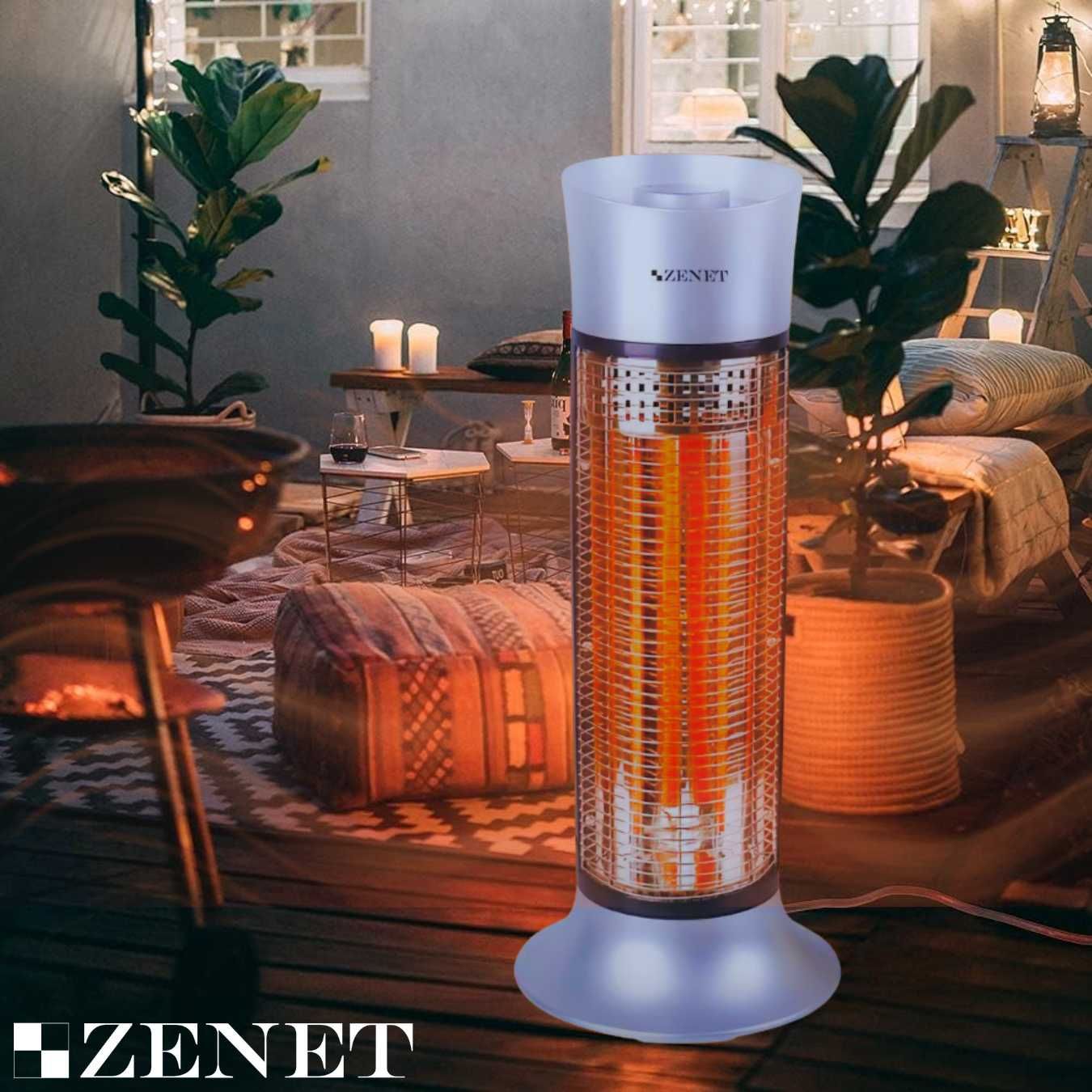 Инфрачервен нагревател ZENET ZET-516, сребрист, 1000W