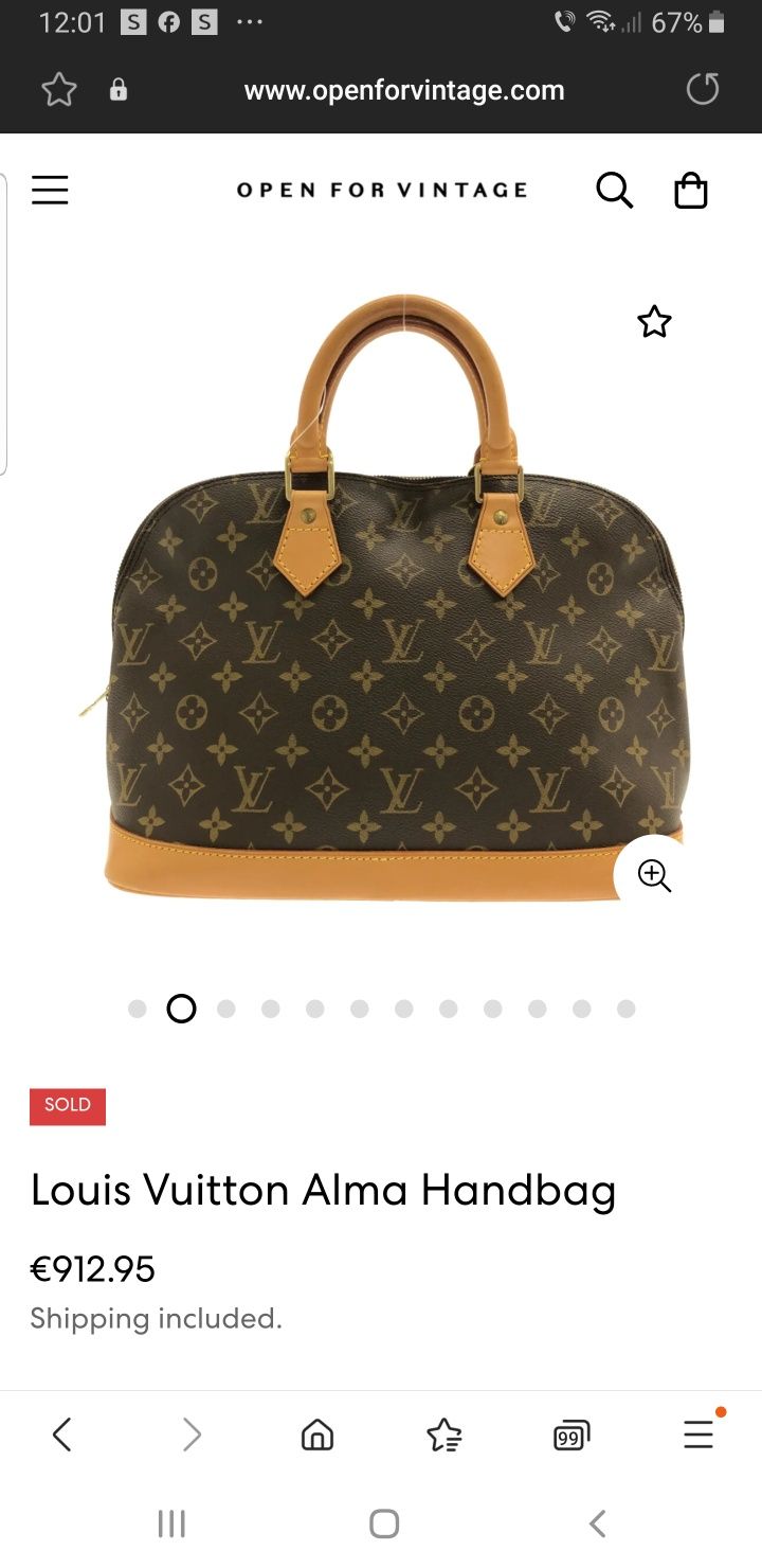 Geantă Louis Vuitton Alma ORIGINALĂ