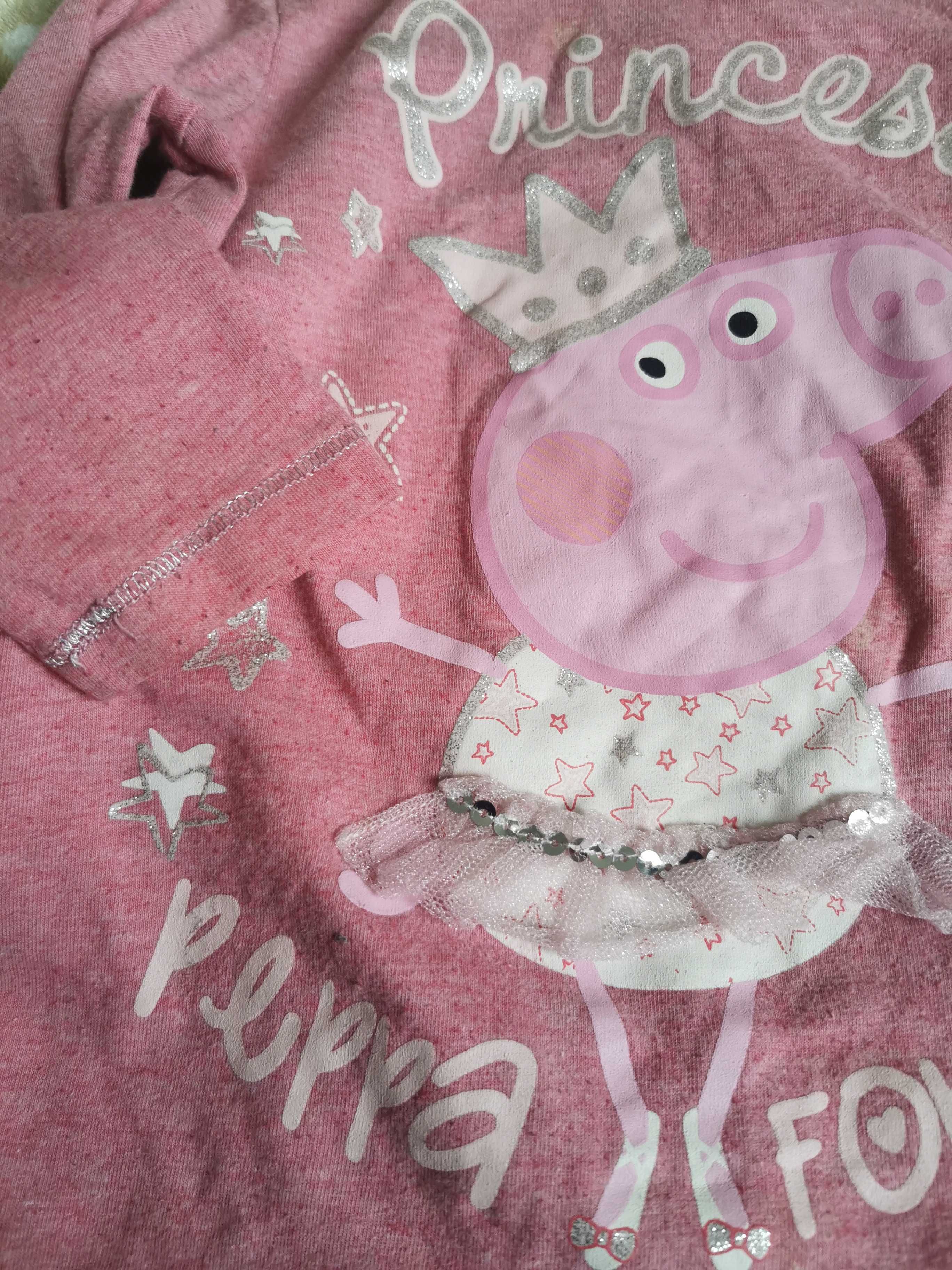 Bluza maneca lunga Peppa Pig, 12-18 luni sau mai mare.