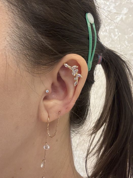 Серьга для пирсинга уха хряща мед сталь