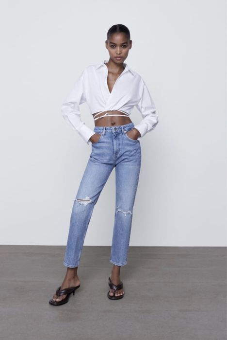 Blugi Zara, albastri, marimea 34