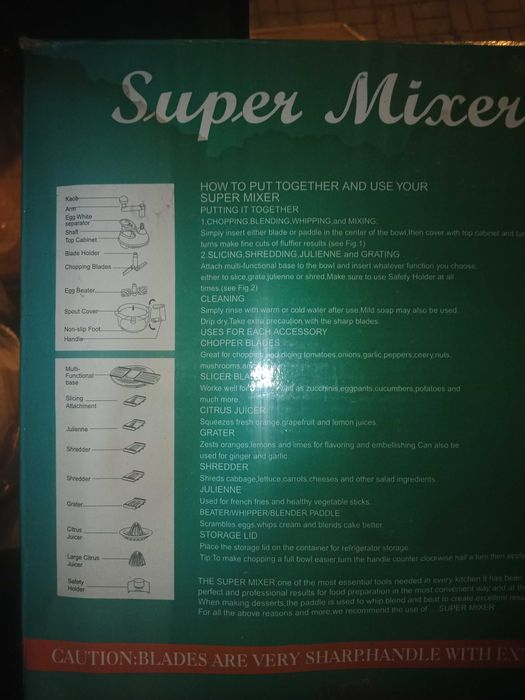 Mixer blender manual chopper de bucatarie 60 in 1