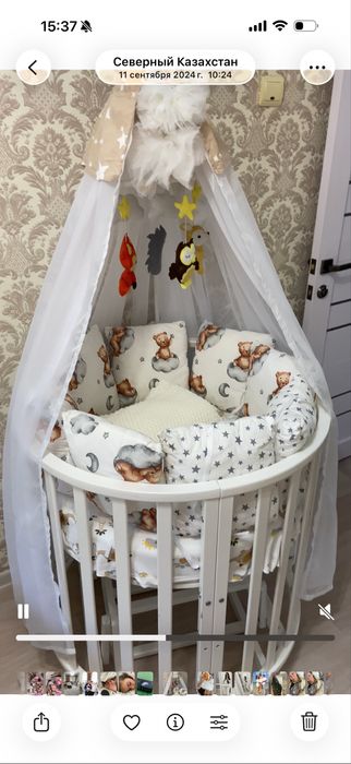 Кроватка трансформер, маятник