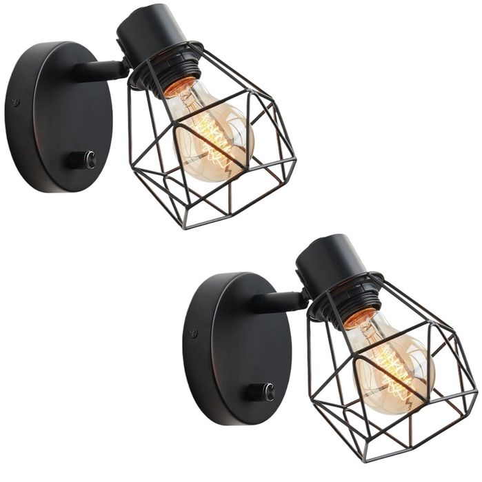 Set 2 lămpi de perete stil industrial