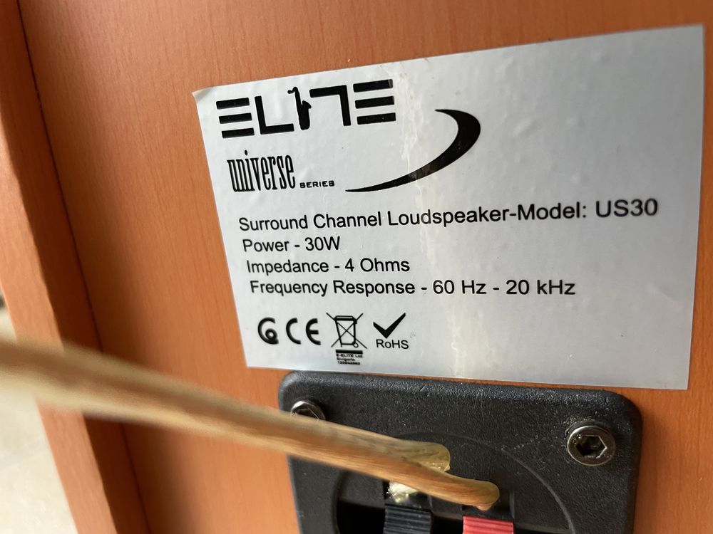 Колони Elite 2x100W + 3x30W + усилвател