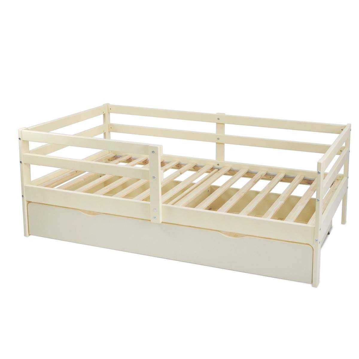 Кроватка детская "Радуга"  белая, бежевая