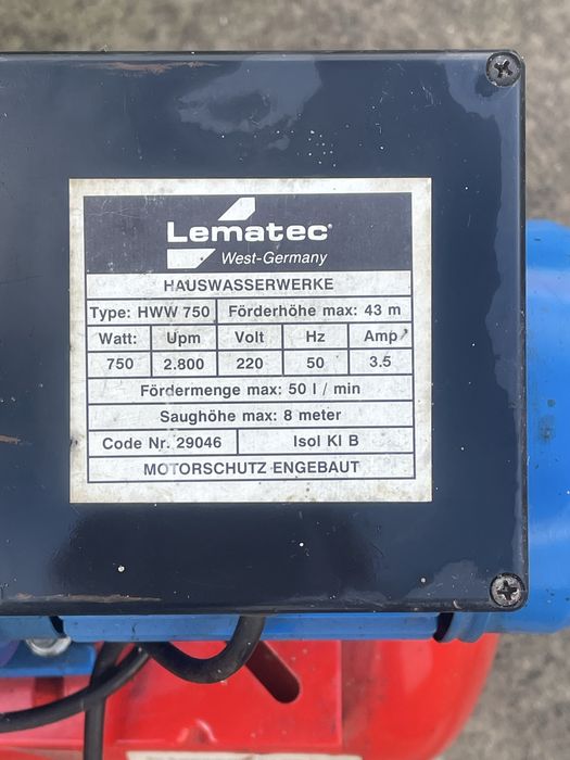 Vand hidrofor Lematec