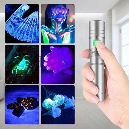 Нов Компактен, мощен, USB зареждане Черна светлина 365nm UV фенер
