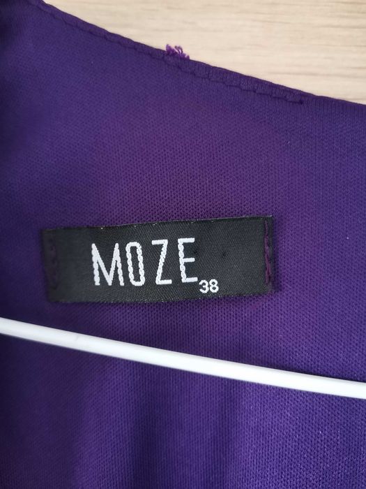 Rochie mov voal damă cu mânecă trei sfert 38 M
