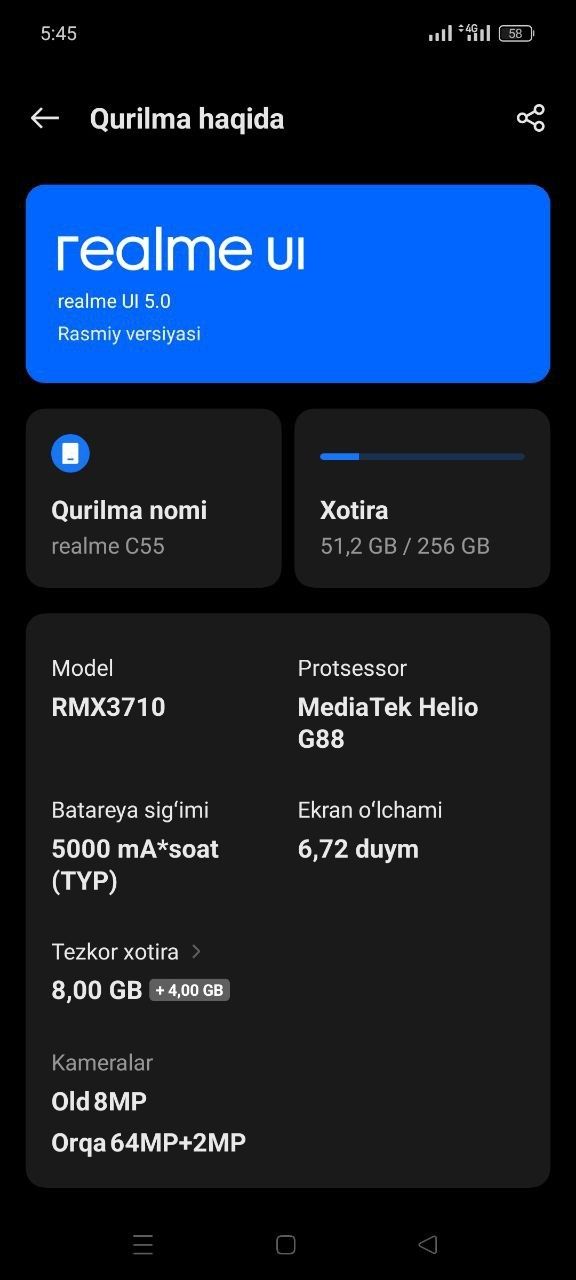 Realme C55 16/256
