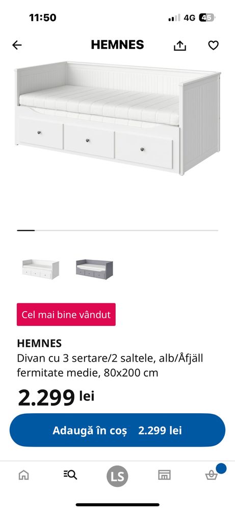 Divan/pat ikea utilizat