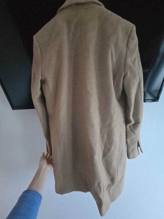 Palton bej dama XS-S, 70% lana si 12% Angora